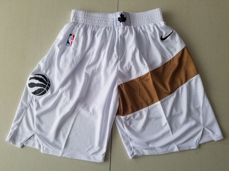 Men NBA Nike Toronto Raptors white shorts->toronto raptors->NBA Jersey